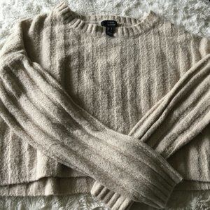 Beige knit crop sweater size S